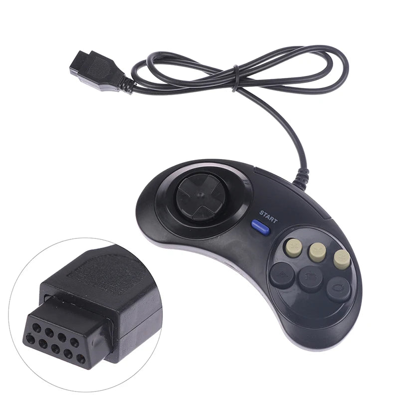 1 pc Classic Wired 6 Buttons Joypad Handle Game Controller For SEGA MD2 Mega Drive Gaming Accessories